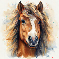 Canvas Print - Highland Pony Clipart