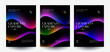Modern abstract covers set. Retro gradient shapes composition. Futuristic design. Eps10 vector.
