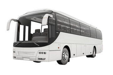 modern white coach bus isolated