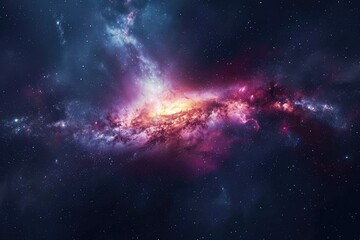  Radiant galaxy scene with colorful display