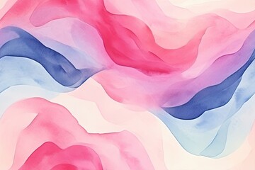 Wall Mural - seamless pattern of watercolor colorful waves