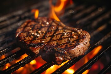 Wall Mural - Seared steak with grill marks