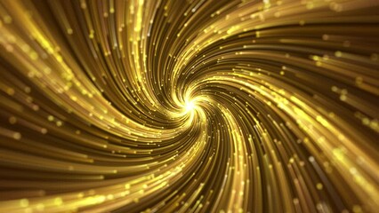 Wall Mural - Luxury golden particle light stripe rotating convergence, galaxy space starry sky movement. 4k stage performance ceremony. For your event, awards, concert, music videos, video art, holiday show.