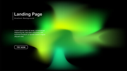 Wall Mural - Colorful soft gradient shining background. Black background suitable for landing pages, banners, wallpapers, web, cards.
