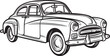 © shahadatarman 0 - Vintage Classic Car line art Illustration, Vintage Classic Car Coloring page Design