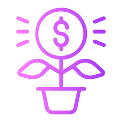 Sticker - investment gradient icon