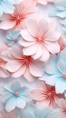 Wall Mural - background with flowers in soft pastel colors.