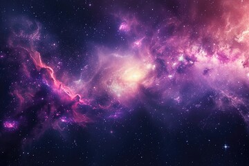 Wall Mural - Galactic kaleidoscope mesmerizes with vibrant cosmic panorama