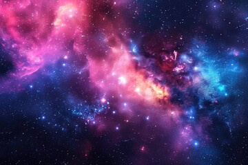 Wall Mural - Astronomical mosaic dazzles with dazzling galaxy spectrum