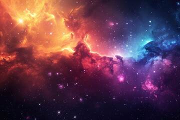 Wall Mural - Cosmic panorama showcases stunning celestial shades