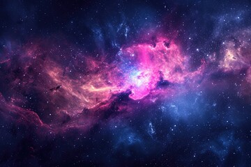 Wall Mural - Galactic enchantment mesmerizes with brilliant celestial shades