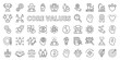 © Bezvershenko - Core values icons in line design. Growth, business, icons, infographic, focus, creativity, gear, core, optimism, goal isolated on white background vector. Core values editable stroke icons.
