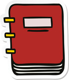 Fototapeta Dinusie - sticker of a cute cartoon note book