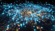 © Graphic Dude - Global network connection over the world 3D rendering on a dark background