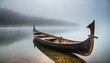 vikings boat in a fog generation