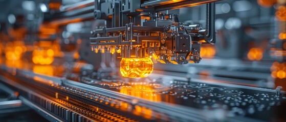 Poster - Machine for 3D printing, 3D printer.