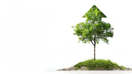 Poster - Branches grow out of a tree in arrow shape. Business concept image.