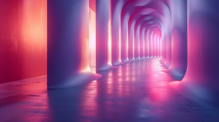 Poster - The RGB effect on a futuristic screen in 3D