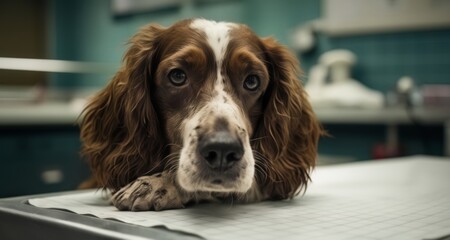 Poster -  A curious canine's gentle gaze