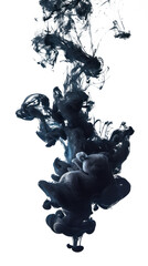 Wall Mural - A dark, swirling cloud of smoke that is almost as tall as the sky Isolated on transparent background, PNG