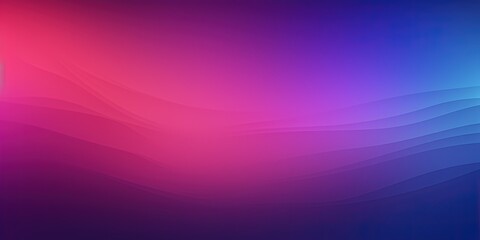 Sticker - Blurred color gradient purple pink blue grainy color gradient background dark abstract backdrop banner poster card wallpaper website header design