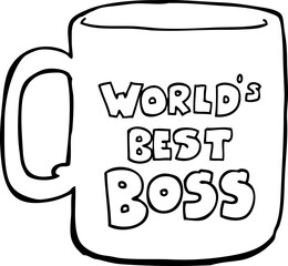 Canvas Print - worlds best boss mug