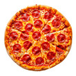 © vadymstock - A large pepperoni pizza with a lot of cheese Isolated on transparent background, PNG