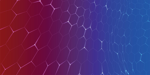 Poster - Futuristic hexagon background. Abstract technology background. Technology concept. Abstract 3d vector illustration.