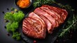 Delicious grilled ham from above, freshly prepared with a sweet touch, tempting and mouthwatering.