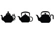 Chinese teapot silhouette, Tea Teapot Cup Chinese vector illustration, Teapot silhouette vector