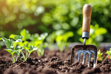 Poster - A slide background for showcasing gardening. Background image. Created with Generative AI technology.