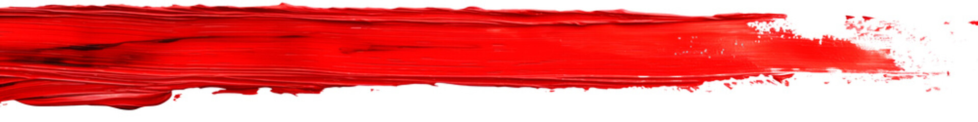 Wall Mural - A red brush stroke. Isolated on transparent background, PNG