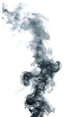 Poster - a blue smoke trail is rising from a fire isolated on transparent background, png