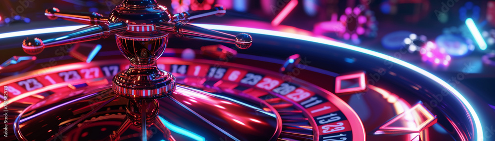 Design a mesmerizing 3D animation of a roulette wheel spinning against ...