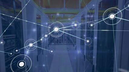 Poster - Animation of network of connections over computer servers
