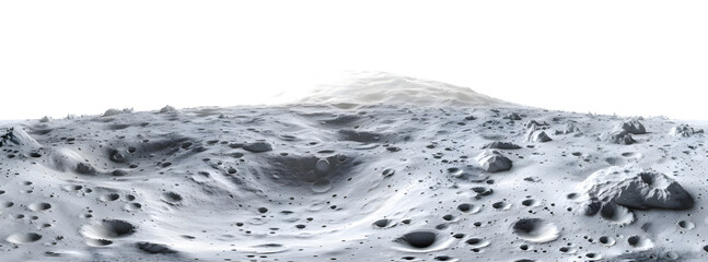 Moon surface isolated on transparent background