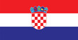 Flat Illustration of Croatia national flag. Croatia national flag design. 
