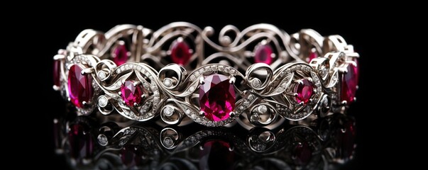 Wall Mural - luxurious ruby bracelet