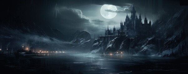 Wall Mural - Gothic castle illutration