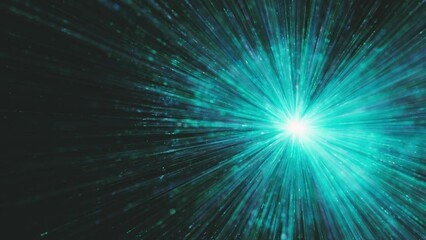 Poster - Shockwave Explosion Freeze Background/ Animation of an abstract shockwave explosion background slow motion with fractal particles shining and depth of field