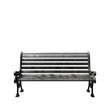 Park bench isolated on transparent background