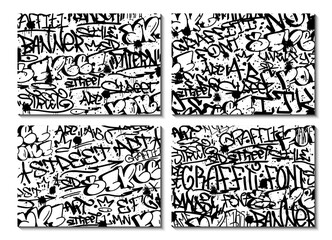 Wall Mural - Graffiti vector background.