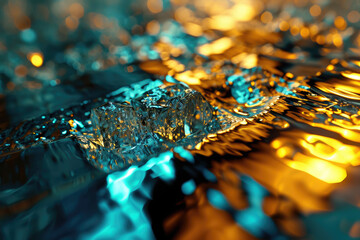 Poster - A glass texture with reflections and distortions