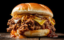 Capture the essence of Sloppy Joe in a mouthwatering food photography shot