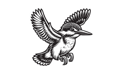 Sticker - Kingfisher, kingfisher flying, kingfisher wings, kingfisher logo design 