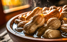 Capture the essence of Boiled Peanuts in a mouthwatering food photography shot