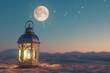 a lantern in the desert