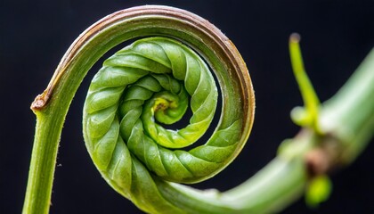 Wall Mural - an isolated spiral of vine stem