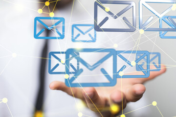 Aufkleber - mail communication support contact concept service