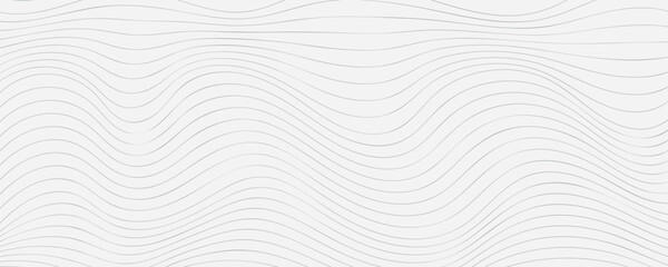 Fototapete - Vector Illustration of the gray pattern of lines abstract background. White textured background. Wavy lines texture. EPS10.
